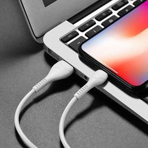 Кабель USB - Apple lightning Hoco X37 Cool power  100см 2,4A  (white)