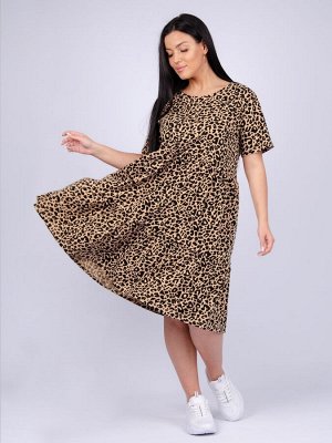 Платье Касадея леопард, трикотаж