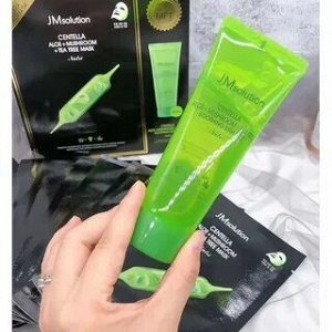 JM SOLUTION CENTELLA ALOE+MUSHROOM+TEA TREE MASK&#038;SHOOTING ESSENCE SPECIAL SEТ Набор маска+эссенция