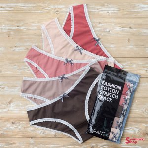 Набор женских трусов TOPANTY 1001, BIKINI, 5 шт/уп, Color Mix