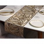 Дорожка на стол Доляна «Листопад», 30×150 см, цвет золотой