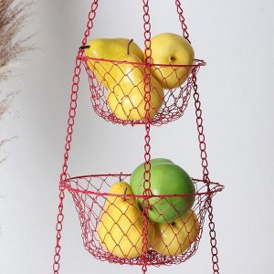 Ваза для фруктов подвесная «Сады Семирамиды», 3 яруса, цвет МИКС