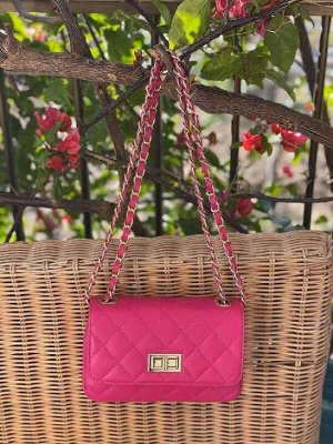 Сумка с цепочкой PELLE · COCO · (450) Fuxia