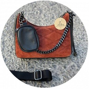 Сумка с цепочкой AB.Z · Pelle · 21-19 (370) RUST