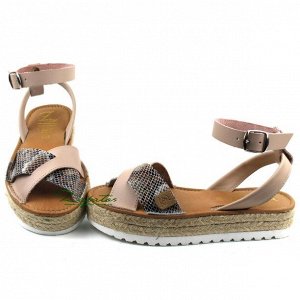 АБАРКАСЫ - ZAPATOS AB. ZAPATOS CRUZ/YUTE · beig Serpiente
