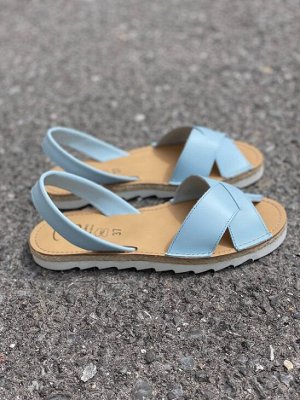 АБАРКАСЫ - ZAPATOS Босоножки от испанского производителья Ab.Zapatos Cruz-Yute celeste