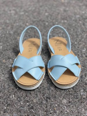 АБАРКАСЫ - ZAPATOS Босоножки от испанского производителья Ab.Zapatos Cruz-Yute celeste