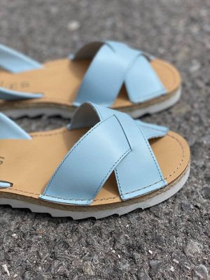 АБАРКАСЫ - ZAPATOS Босоножки от испанского производителья Ab.Zapatos Cruz-Yute celeste