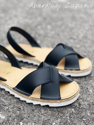 АБАРКАСЫ - ZAPATOS Босоножки от испанского производителья Ab.Zapatos Cruz-Yute marino