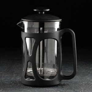 Чайник заварочный френч - пресс «Веном», 800 мл, стекло, цвет чёрный