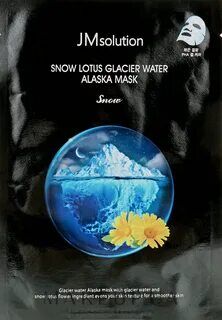 JM SOLUTION SNOW LOTUS GLACIER WATER ALASKA MASK 30ml Увлажняющая маска для лица с экстрактом лотоса 30мл