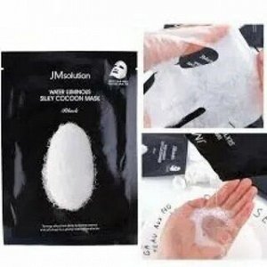 JM SOLUTION WATER LUMINOUS SILKY COCOON MASK BLACK 35ml Маска для упругости кожи с протеинами шелка 35мл