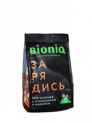 Чай зеленый Зарядись с апельсином и имбирем BioniQ 50 г.