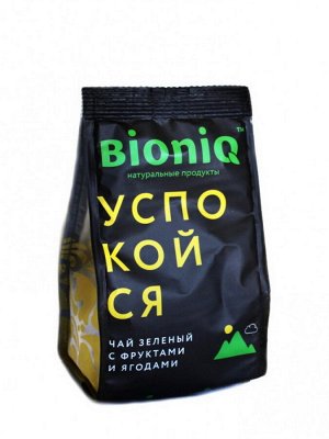 Чай зелёный Успокойся с ягодами и травами BioniQ 50 г.