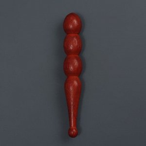 Массажёр «Кегля», деревянный, универсальный, 15,5 х 2,5 см, цвет «красное дерево»