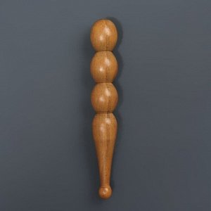 Массажёр «Кегля», деревянный, универсальный, 15,5 x 2,5 см, цвет «светлое дерево»