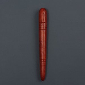 Массажёр «Скалка», деревянный, универсальный, 13,7 x 1,5 см, цвет «красное дерево»