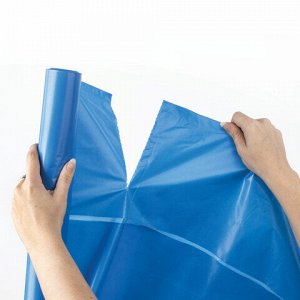 Мешки для раздельного сбора мусора 120 л синие в рулоне 10 шт., ПВД 38 мкм, 70х108 см, LAIMA, 606707, 3866