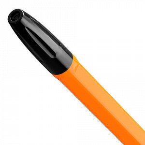 Ручка шариковая BRAUBERG "ULTRA ORANGE", ЧЕРНАЯ, узел 0,7 мм