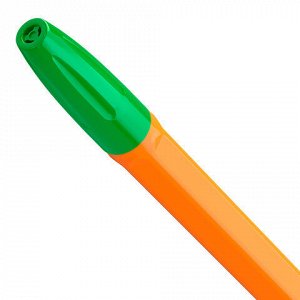 Ручка шариковая BRAUBERG &quot;ULTRA ORANGE&quot;, ЗЕЛЕНАЯ, узел 0,7 мм, чернила ГЕРМАНИЯ, наконечник ШВЕЙЦАРИЯ, 143565