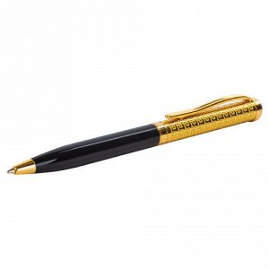 Ручка подарочная шариковая GALANT "Empire Gold", корпус черный с золотистым, золотистые детали, пишущий узел 0,7 мм, синяя, 140960