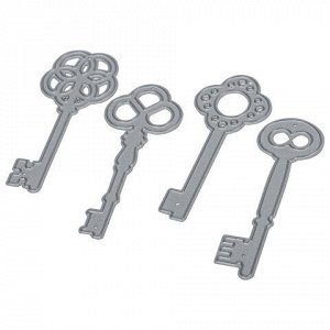 Ножи "Ключи" для Машинки для вырубки и тиснения ОС-5, 4 штуки, 86х88 мм, ОСТРОВ СОКРОВИЩ, 663809, 861-076-015