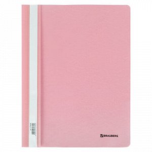 Скоросшиватель пластиковый BRAUBERG "Pastel" А4, 130/180 мкм, персиковый, 270457