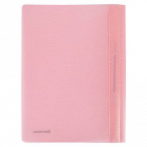 Скоросшиватель пластиковый BRAUBERG "Pastel" А4, 130/180 мкм, персиковый, 270457