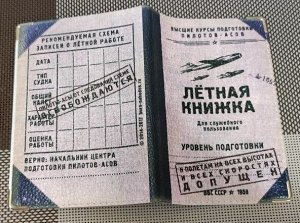 Обложка на автодокументы Лётная книжка