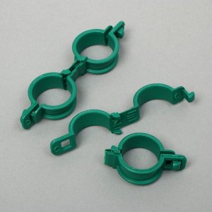 Кольцо-фиксатор для растений, d = 20 мм, набор 20 шт., зелёный