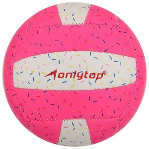 Мяч волейбольный ONLITOP «Пончик», размер 2, 150 г, 2 подслоя, 18 панелей, PVC, бутиловая камера, машинная сшивка