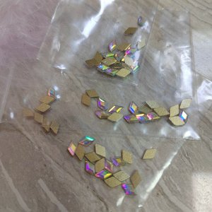 Камни для дизайна с элементом Swarovski  (CRYSTAL LIZERD) 20 шт