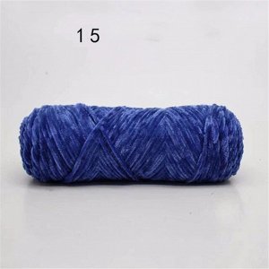 Пряжа велюровая шенилл цвет №15 серо-синий