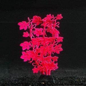 Растение силиконовое аквариумное, светящееся в темноте, 6,5 х 18 см, красное 7108787