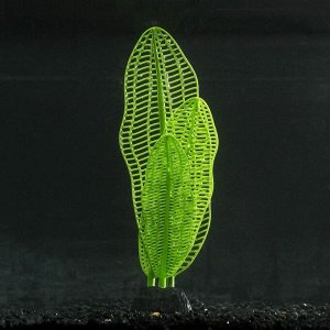 Растение силиконовое аквариумное, светящееся в темноте, зелёное, 6 х 19 см 7108778