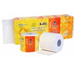 Бумага туалетная &quot;Maneki&quot; Kabi 3 слоя, 280 л., 39.2 м, гладкая, белая с ароматом Ромашки, 10 р/упак