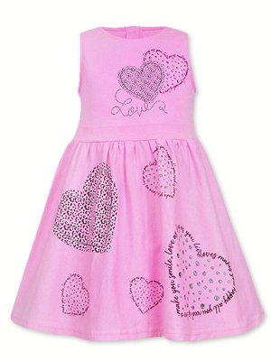 Платье Материал: Кулирка
Состав: Хлопок 100%
Цвет: Розовый
Рисунок: Сердечки

Прелестное платье для девочки, изготовленное из 100% хлопка - кулирки. На спинке застёгивается на пуговки. Модель украша