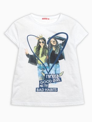 GFT4111/3 джемпер (модель "футболка") для девочек
