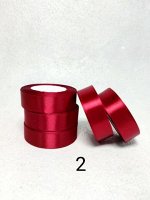 Лента атласная 2,5 см Винный