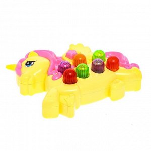 ZABIAKA Музыкальная игрушка «Любимый единорог», звук, свет, цвет жёлтый