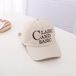 Детская кепка, надпись "Clasic and basic", цвет бежевый