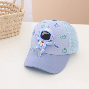 Детская кепка, принт "Космонавт", цвет синий