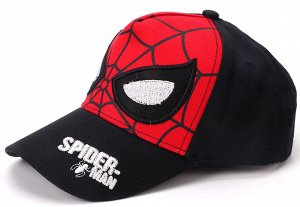 Детская кепка, принт "Человек-паук", цвет черный/красный