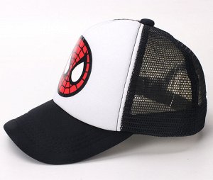 Детская кепка, принт "Человек-паук", цвет черный/белый