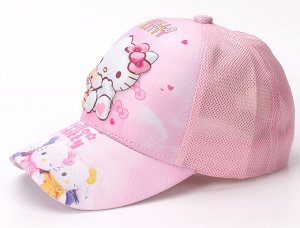 Детская кепка, принт "Китти", цвет розовый