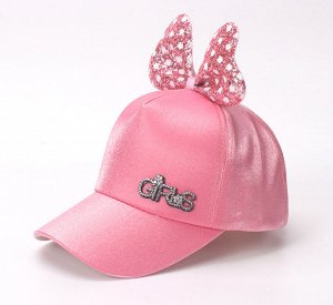 Кепка для девочки, с бантом и надписью "Girls", цвет розовый