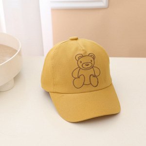 Детская кепка, принт "Медведь", цвет фиолетовый