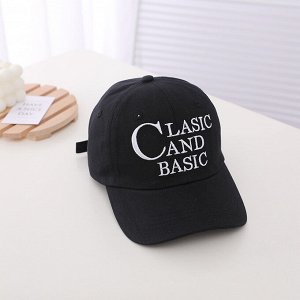 Детская кепка, надпись "Clasic and basic", цвет черный