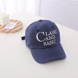 Детская кепка, надпись "Clasic and basic", цвет синий