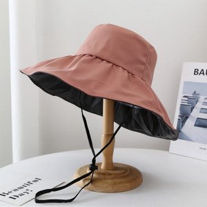 Женская летняя шляпка с завязками, цвет розовый